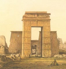 Karnak, vue prise du sud (Egypte). Girault de Prangey, Philbert-Joseph (1804-1892) peintre. Cote : Marj. Géo. 2646